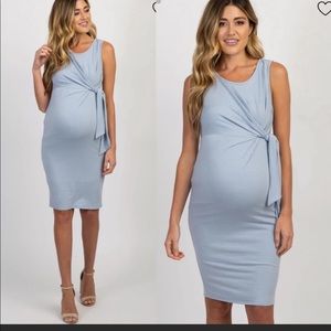 Pink Blush tie front maternity dress, size Large. Worn once for pictures.